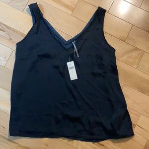 NWT Silky black Anthropologie V-neck Tank